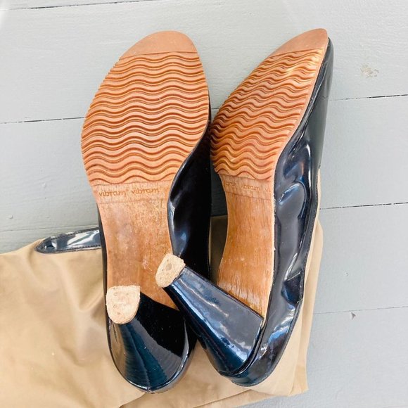 Vintage 60s mod patent vinyl high heel boots by Golo 8.5 - Picture 4 of 4